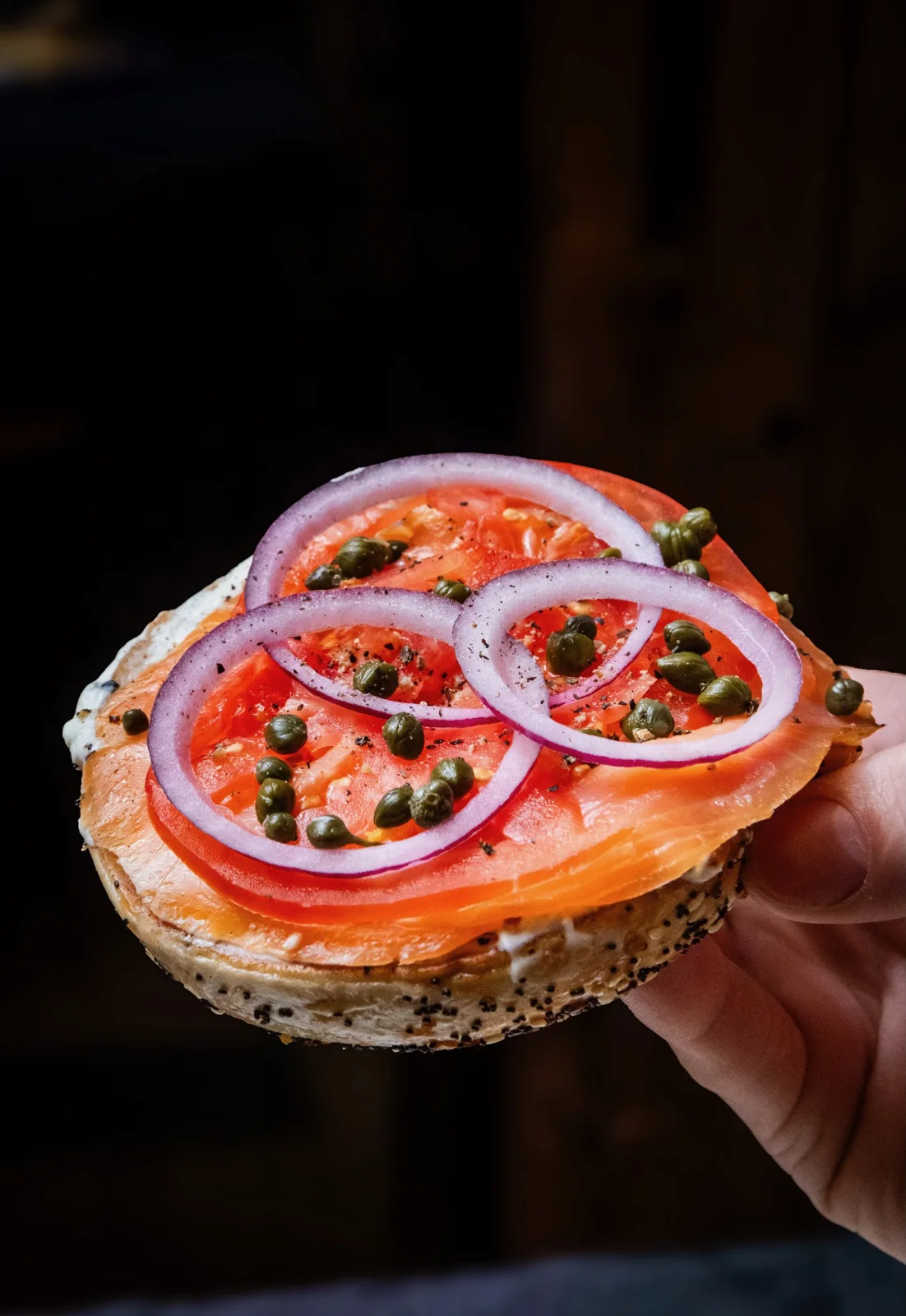 Lox and Bagel, bagels from Waco Waffle Co.