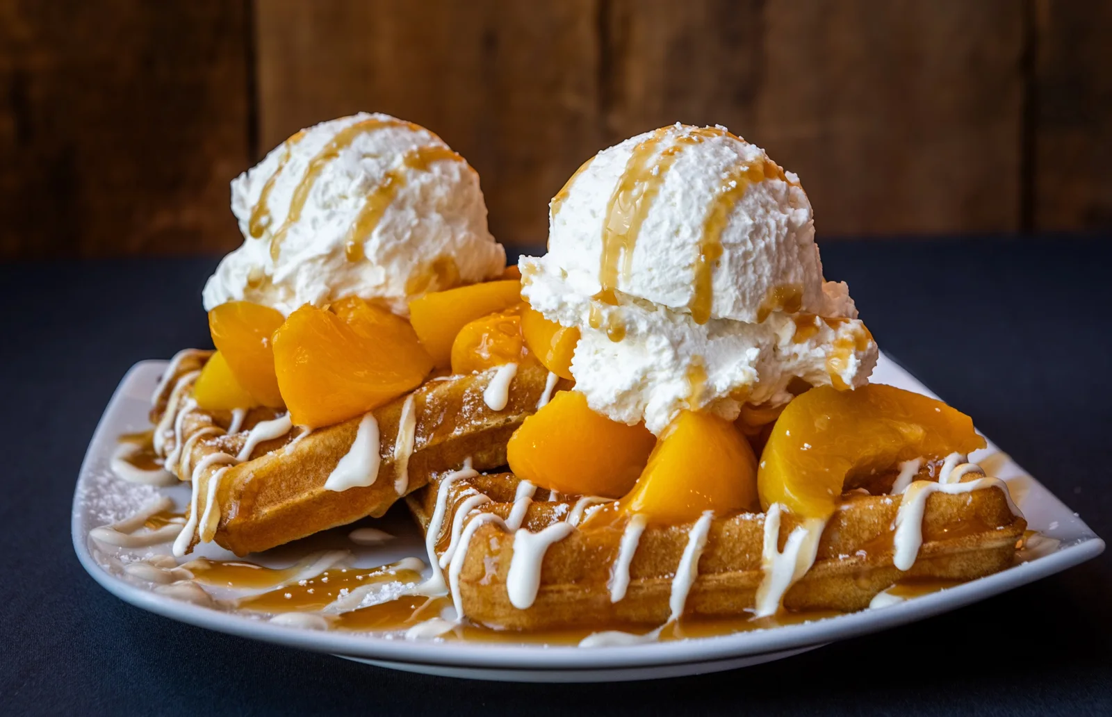 Bagby, sweet waffles from Waco Waffle Co.