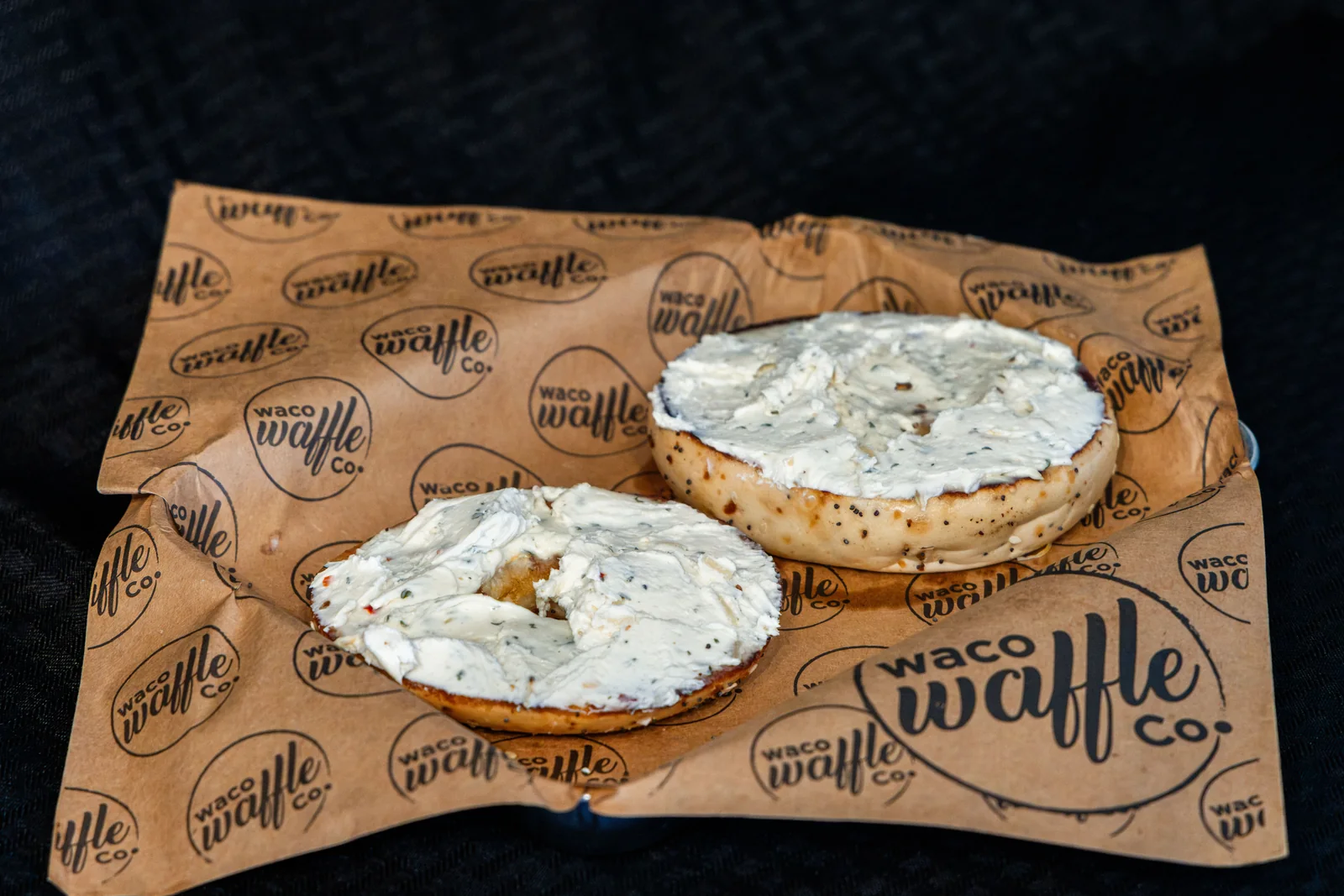 Toasted Bagel, bagels from Waco Waffle Co.