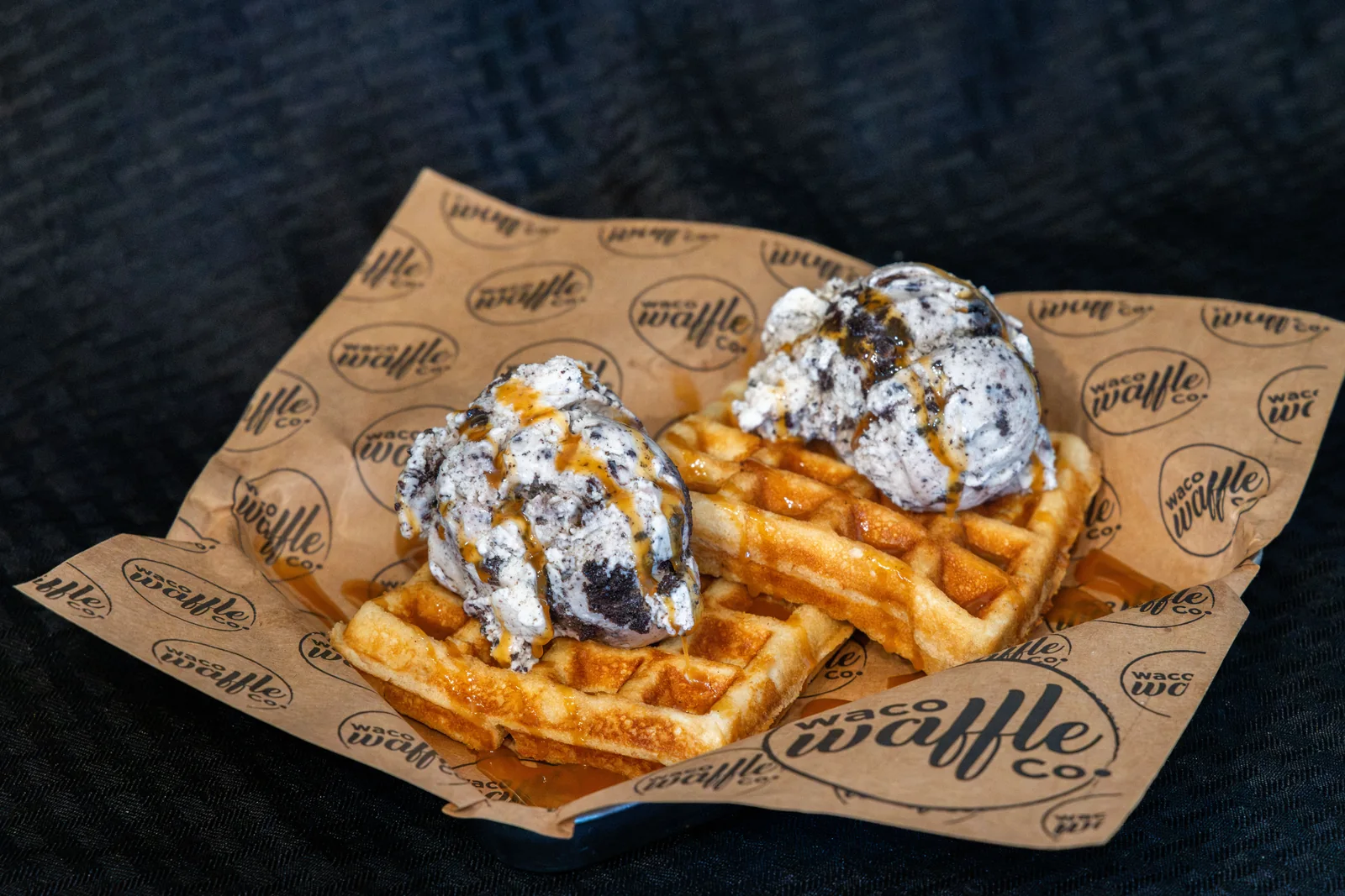 Cameron, sweet waffles from Waco Waffle Co.