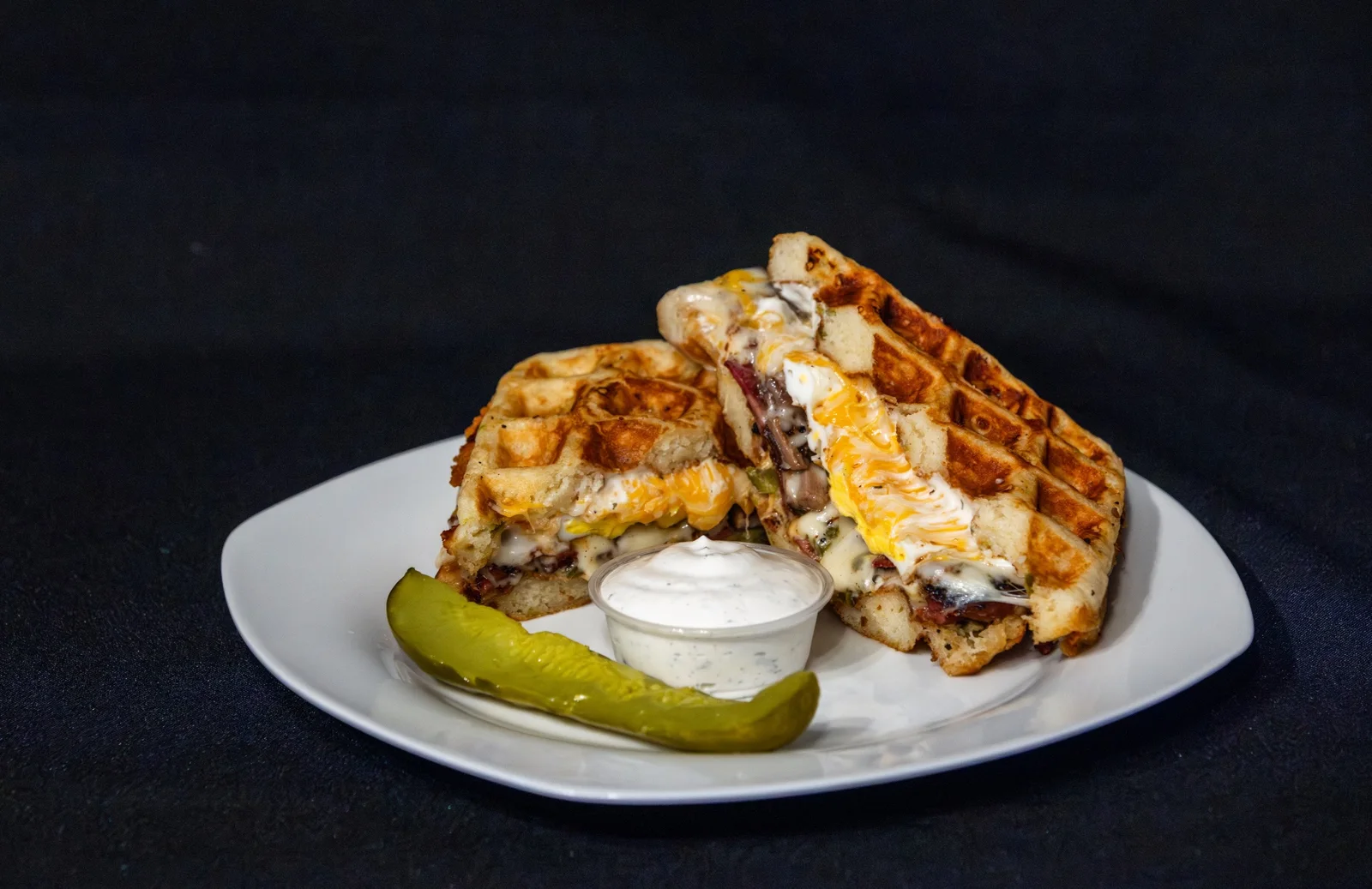 The Bomb waffle at Waco Waffle Co.