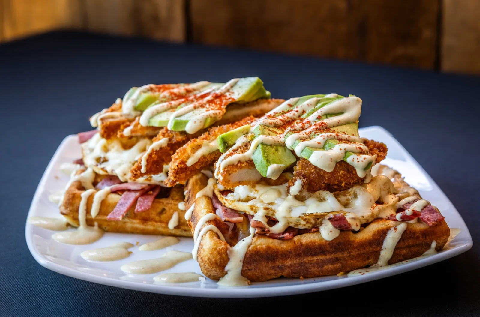 Silo, savory waffles from Waco Waffle Co.